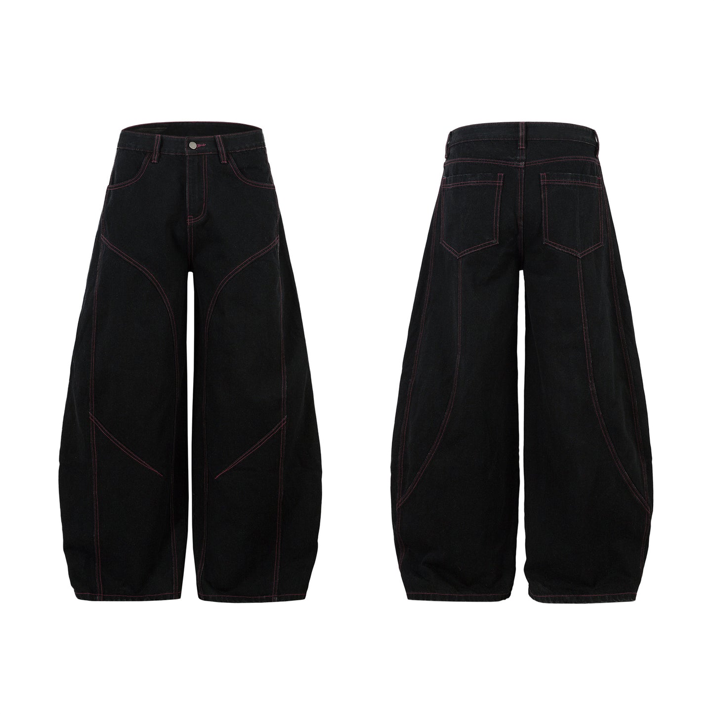 Unisex Wide Leg Jeans - Harajuku Style Casual Trousers