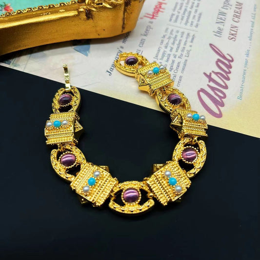 Harajuku Style French Pure Gold Pearl Bracelet