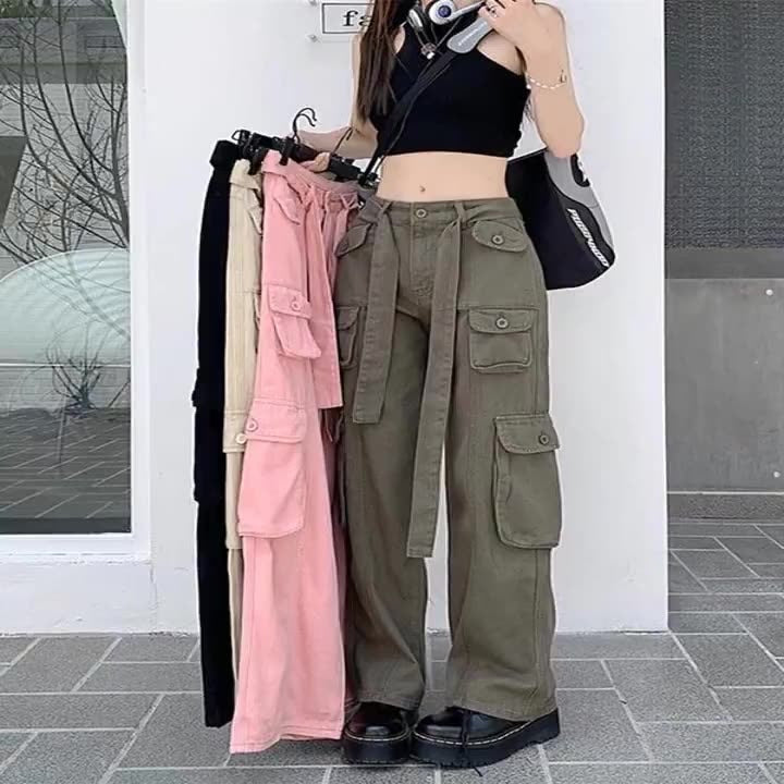 New Vintage Multi Pocket Overalls for Women