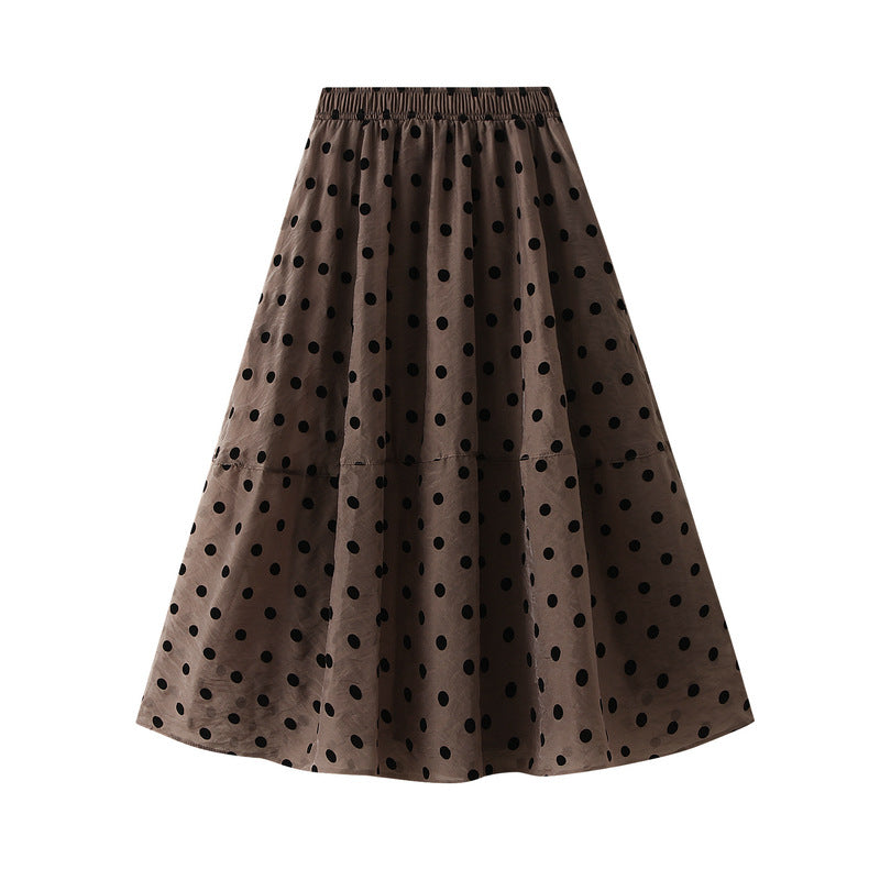 Polka Dot Twilight Cloud Yarn A-Line Skirt