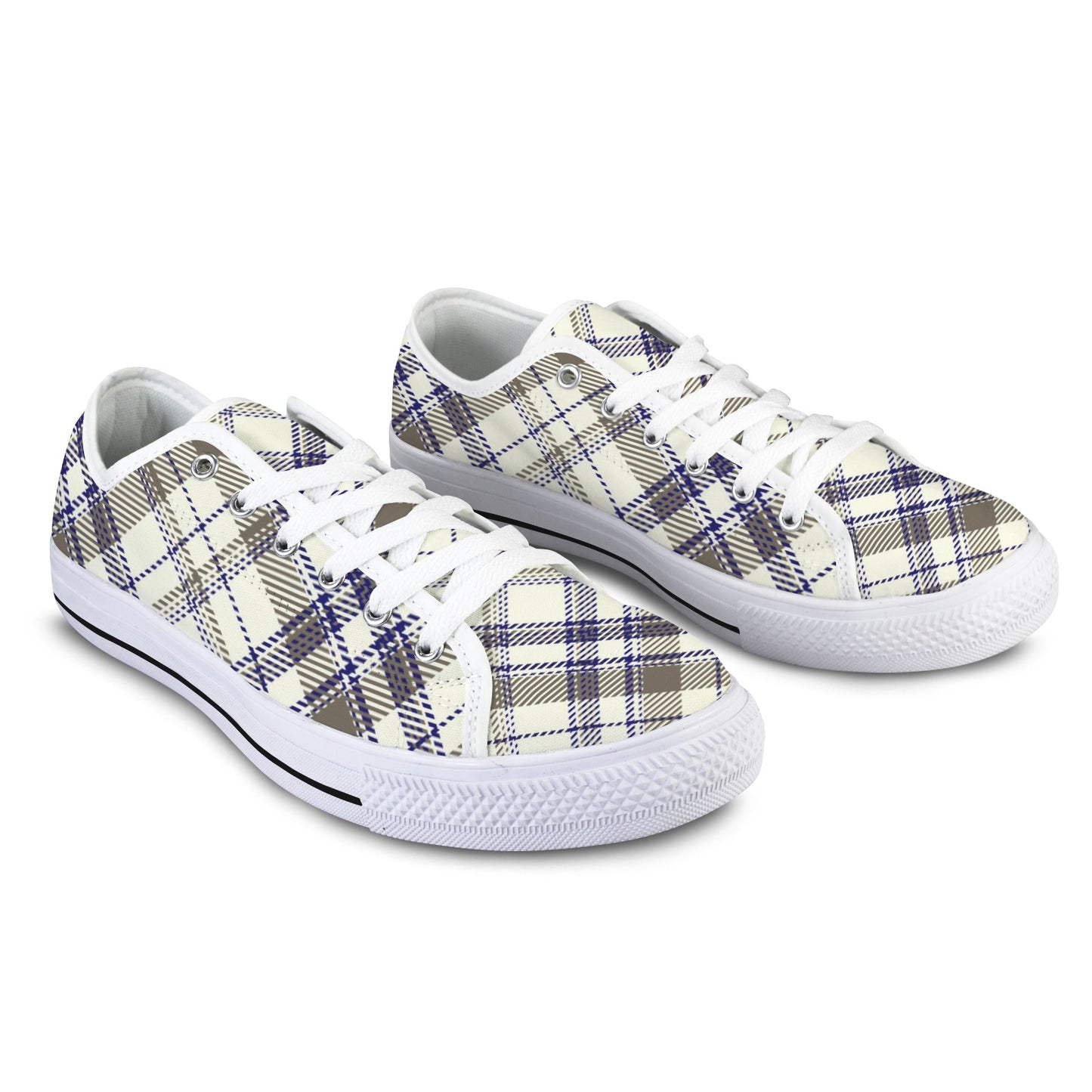 Collegiate Plaid Low Top Women's Shoes