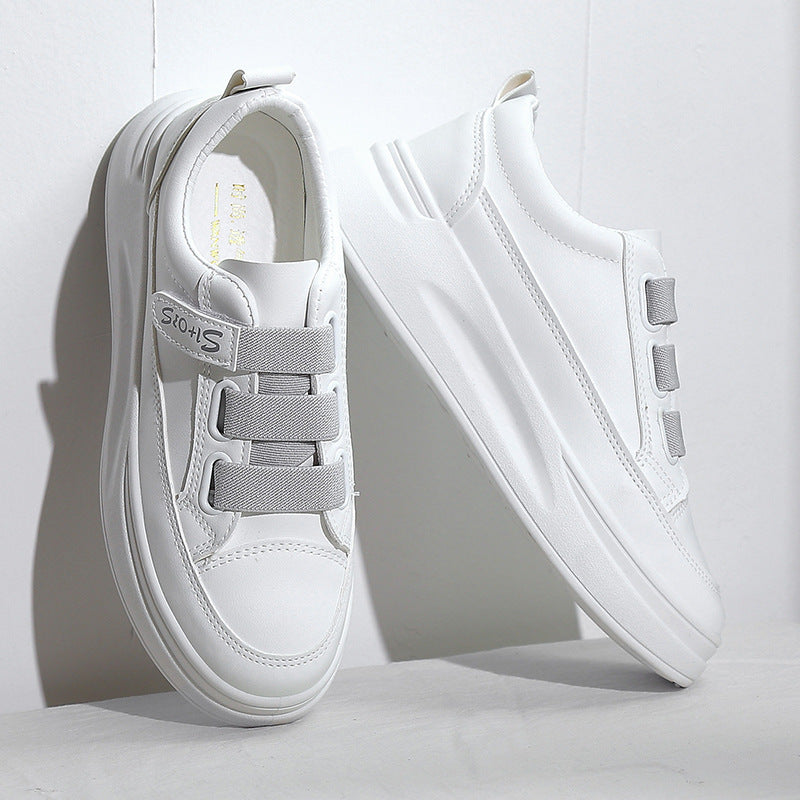Korean Style Thick Bottom Casual White Women's Sneakers