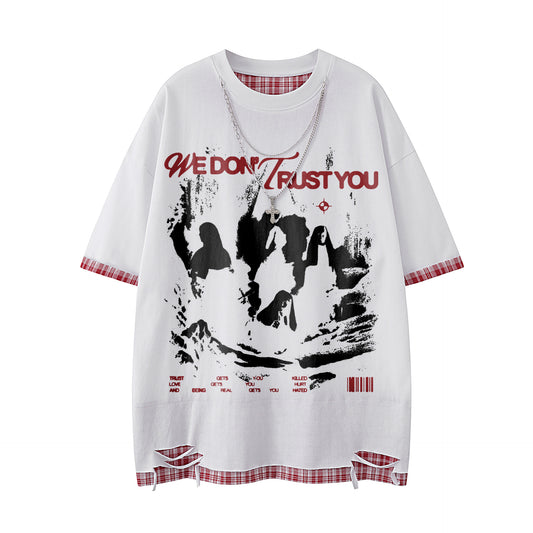 Harajuku Style Printed Short Sleeved T-Shirt