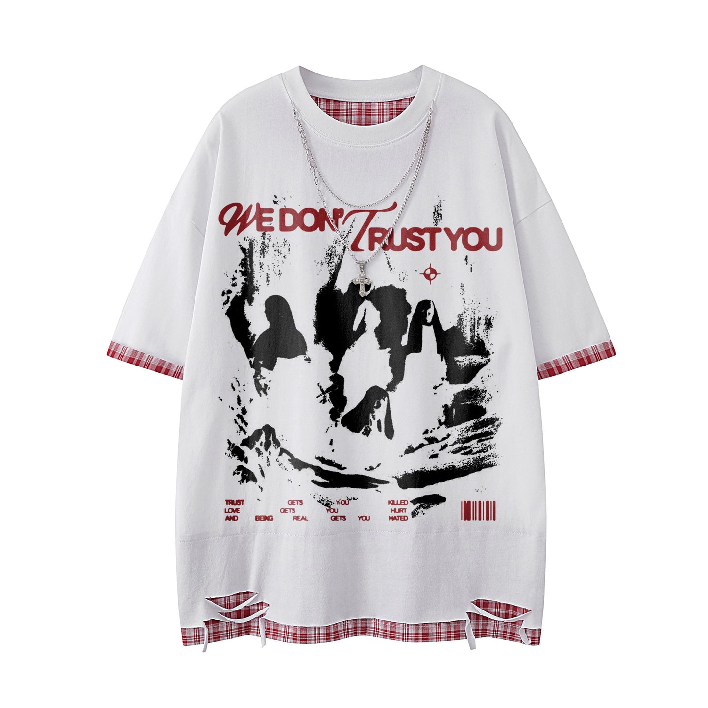 Blurred Silhouette Harajuku Style T-Shirt