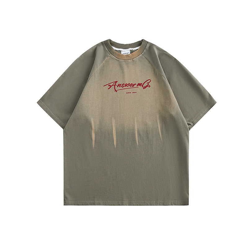 Gradient Washed Loose Fit Men's Short Sleeve Tee