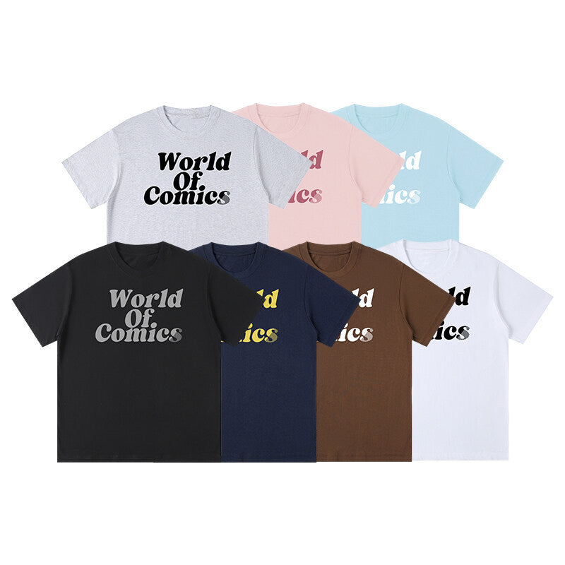 Harajuku Style Multi-Color Casual Letter T-Shirt