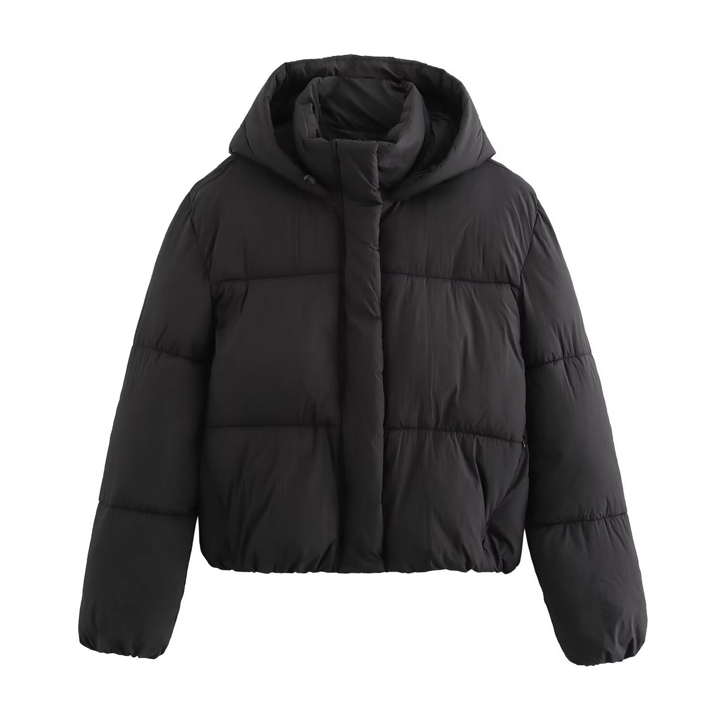Harajuku Style Long Sleeved Hooded Cotton Jacket