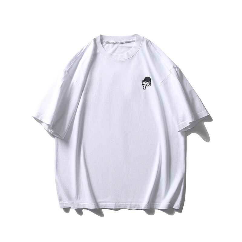 Worn-In Letter Print Loose Short Sleeve Shirt