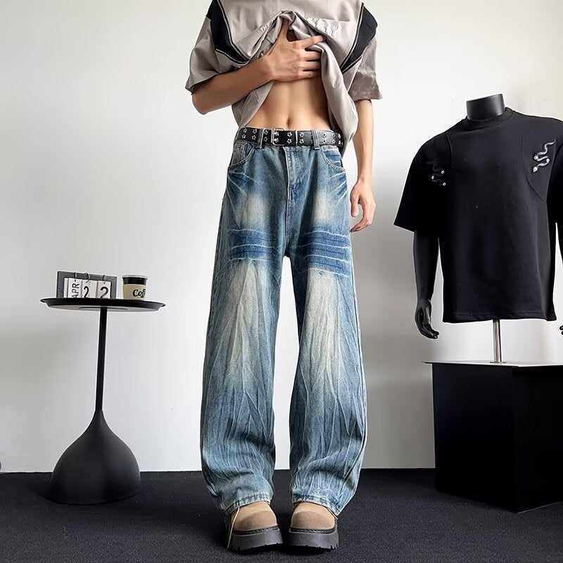 Thin Long Straight Tube Loose Curved Knife Pants