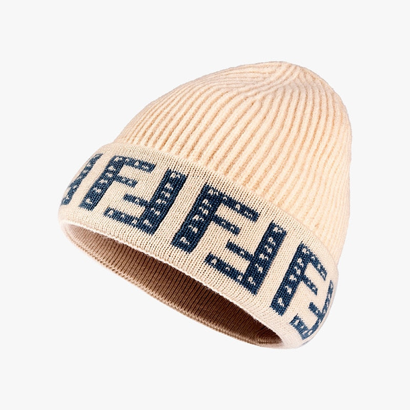 Harajuku Style Letter Beanie Hat for Women
