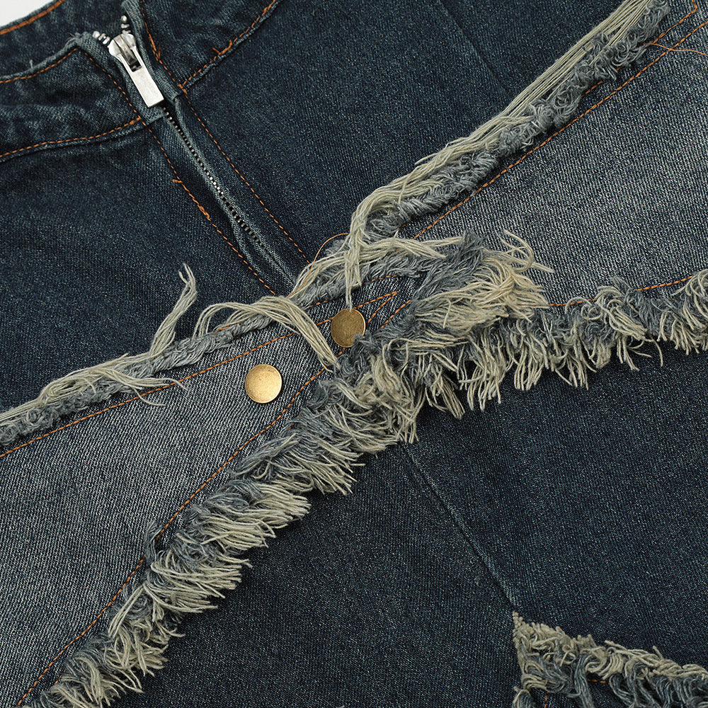 Trendy Star Patch Embroidery Denim Shorts for Men