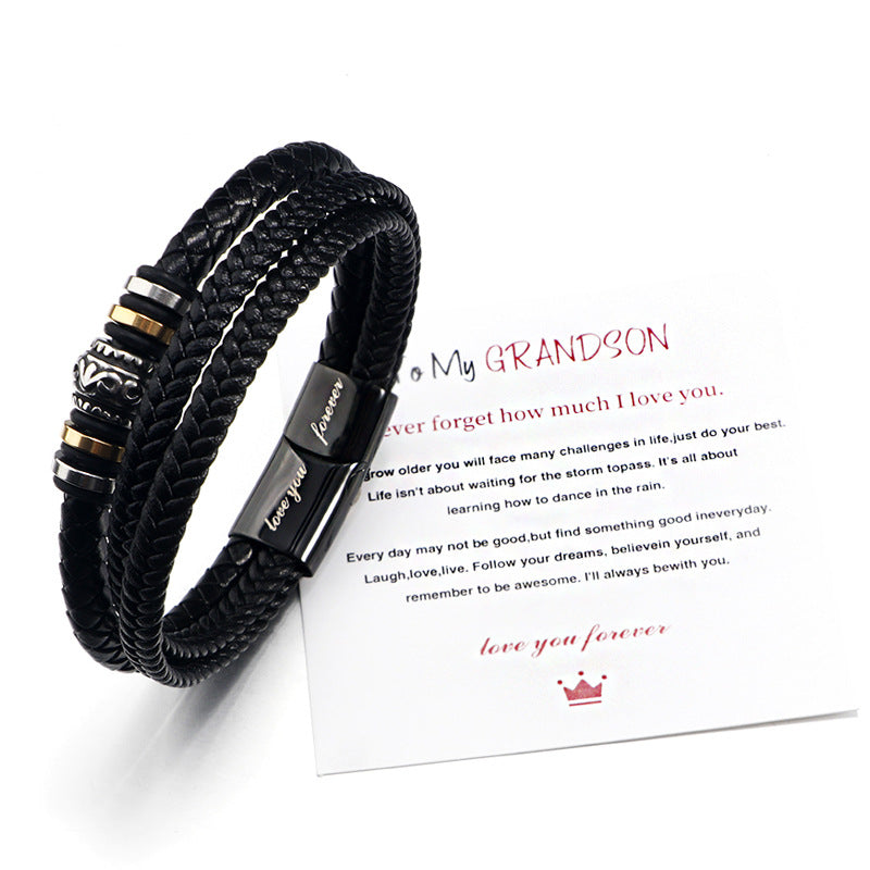 Men's Harajuku Style Stainless Steel Woven Bracelet