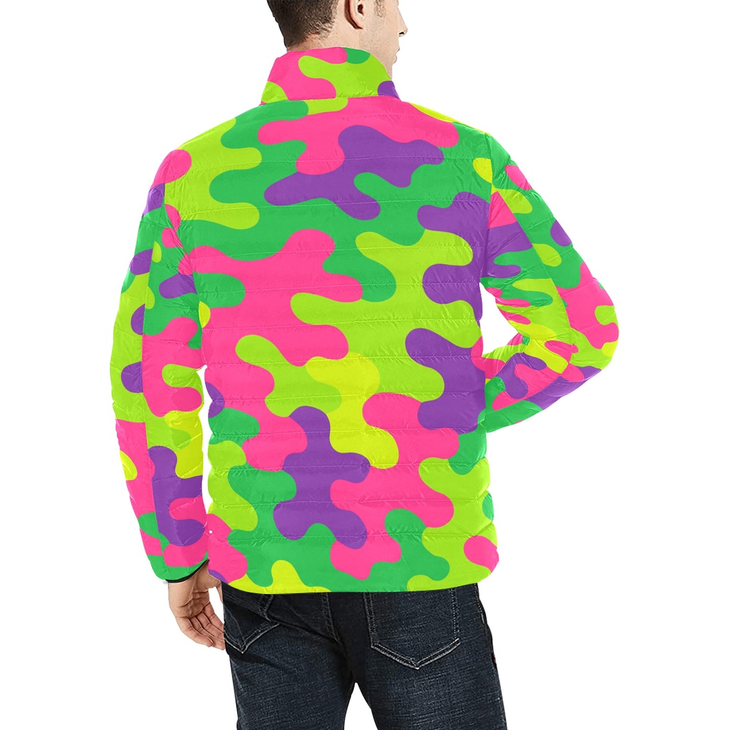 Harajuku Rainbow Camo Bomber Jacket