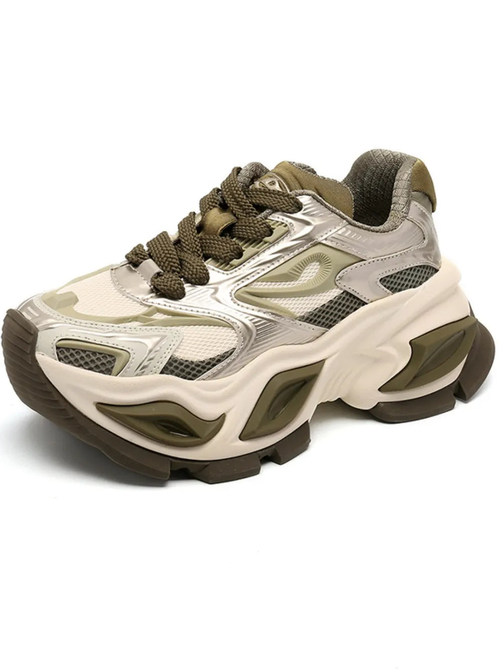 Contrast Chunky Platform Athletic Sneakers