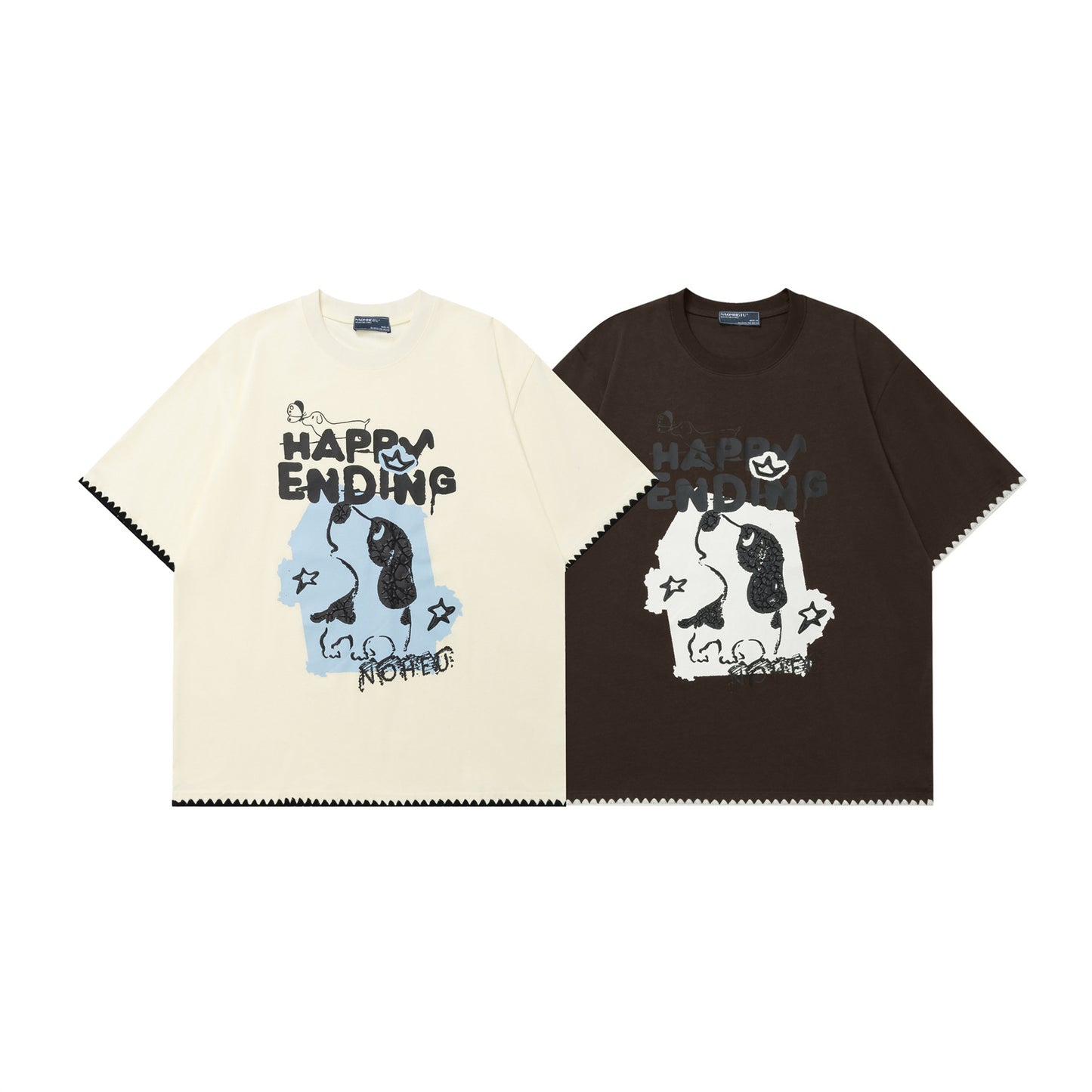 Design Dog Print Short Sleeve T-Shirt