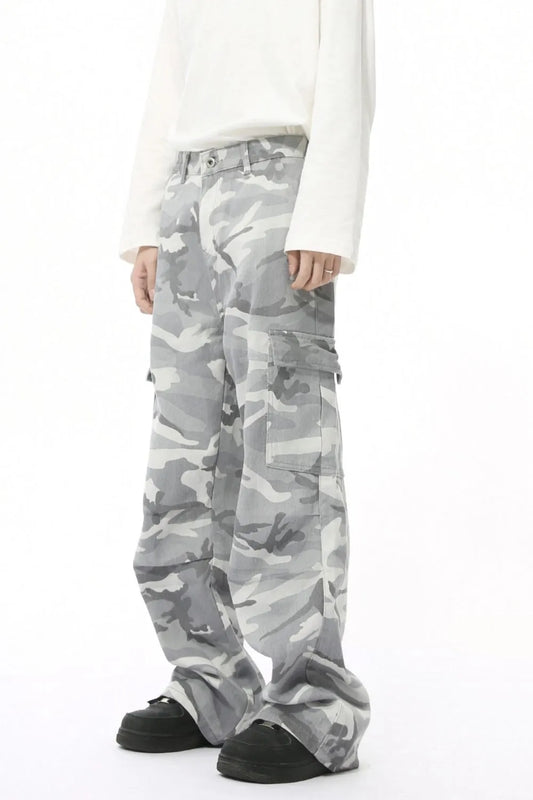 Harajuku Style Camouflage Cargo Jeans with Pockets
