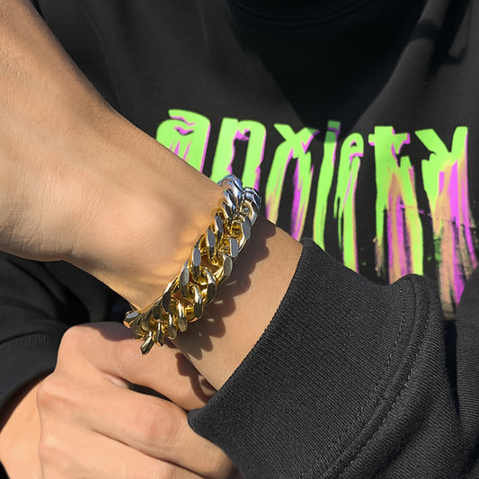 Trendy Harajuku Style Men's Color Matching Bracelet