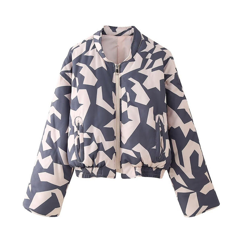 Harajuku Style Women's Casual Zipper Cotton Jacket