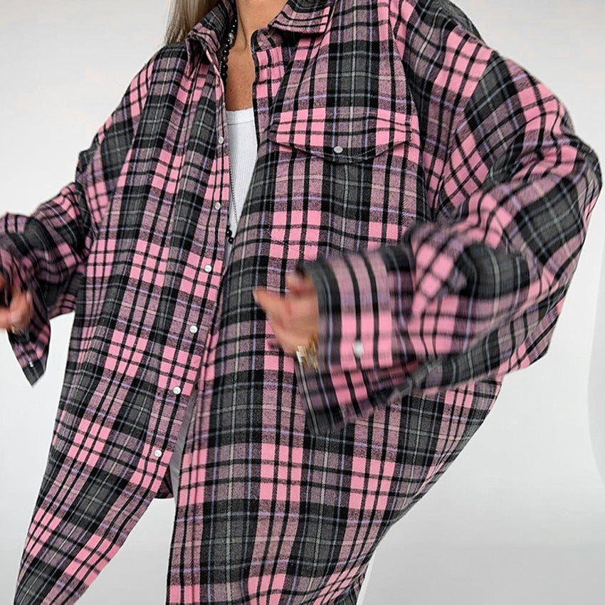 Playful Plaid Blazer - Chic Harajuku Style for Women