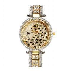 Bling Leopard Quartz Watch for Women