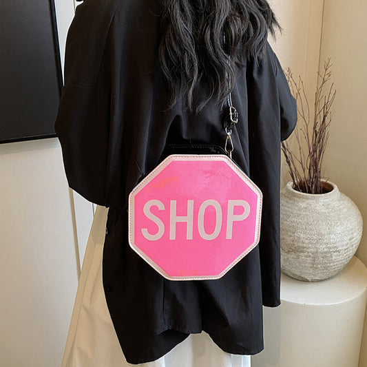 Forest Style Stop Sign Crossbody Bag for Girls