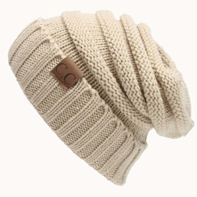 Harajuku Style Knitted Beanie - Unisex Warm Cap