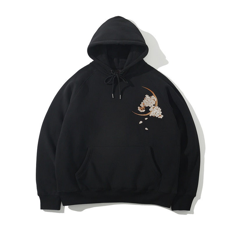 Embroidered Dragon Hoodie - Harajuku Style Cotton Coat