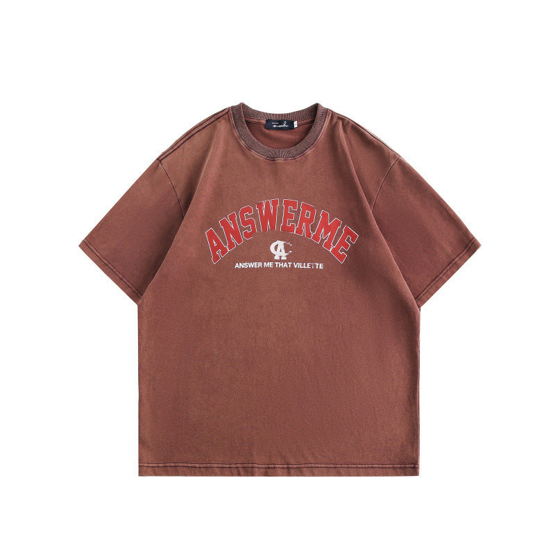 Harajuku Style Loose Fit Short Sleeved T-Shirt for Men