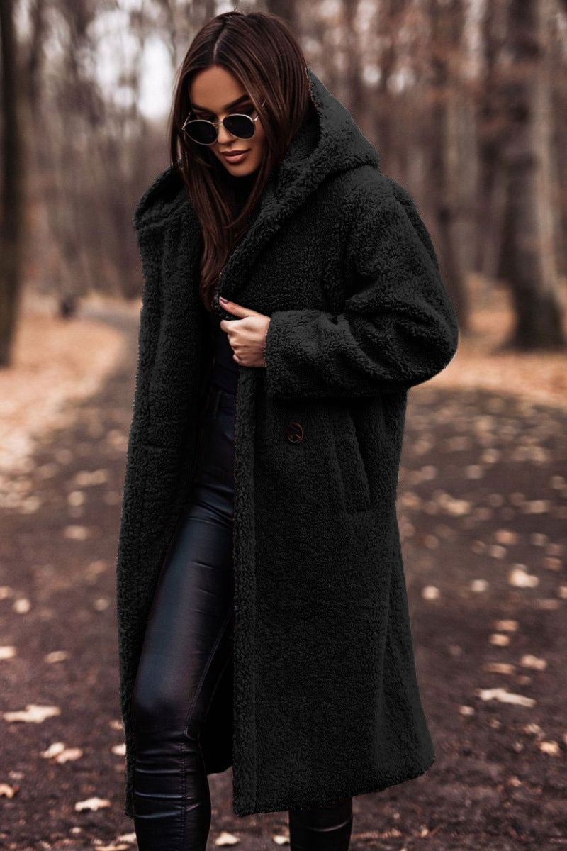 Harajuku Style Long Sleeve Woolen Women's Coat