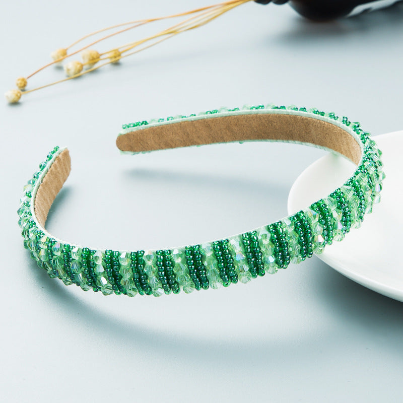 Hand-Woven Beaded Hair Hoop Headband