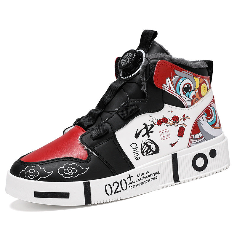 Men's Harajuku Style High-Top Anti-Slip Shoes