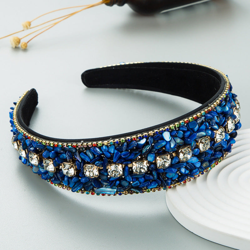 Colorful Turquoise Diamond Headband