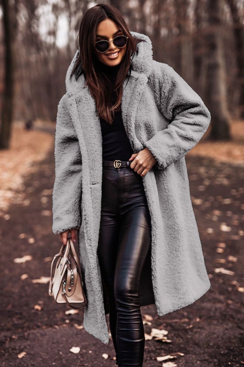 Harajuku Style Long Sleeve Woolen Women's Coat