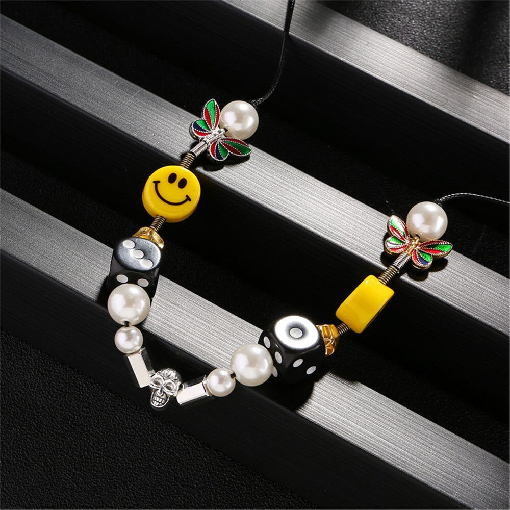 Harajuku Style Geometric Beads Hip Hop Choker Necklace