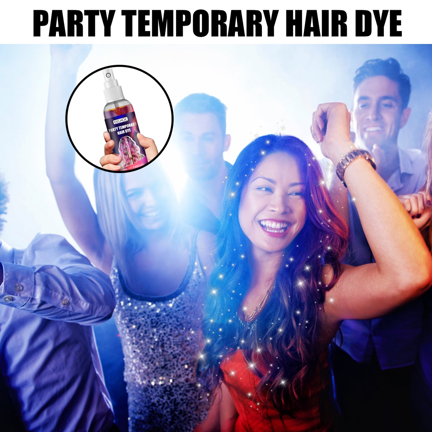 Party Glitter Hair Dye - Vibrant Temporary Color