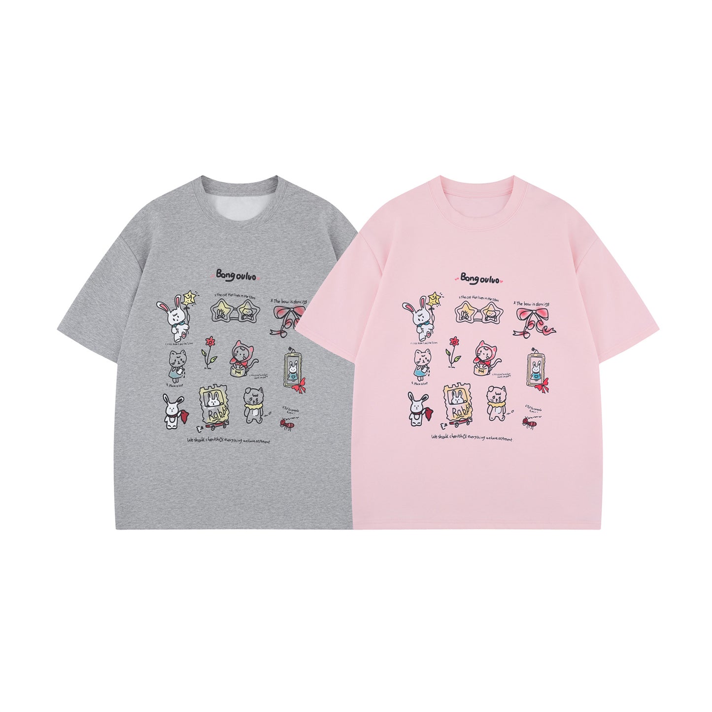 Playful Cat Short Sleeve T-Shirt for Men