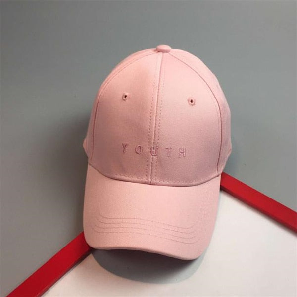 Harajuku Style Cotton Unisex Snapback Cap - Letter Print