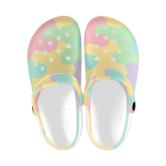 Harajuku Pastel Rainbow Camo Clogs