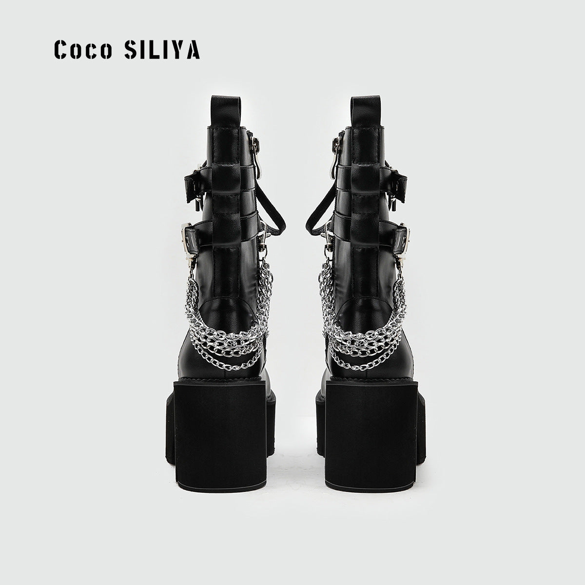 Harajuku Style Thick Heel Muffin Boots