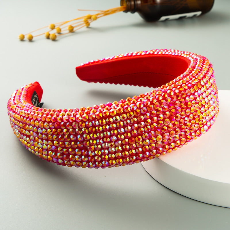 Fashion Fabric Inlaid Resin Drill Headband