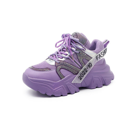 Harajuku Style Women's Platform Shoes - Height Increasing Casual Sneakers