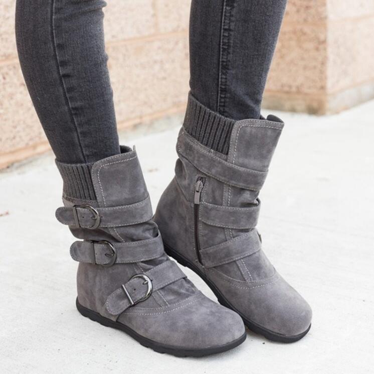 Winter Buckled Calf Women's Boots