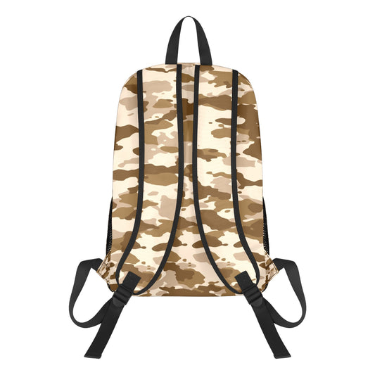 Tan Camo All Over Print Leisure Sports Backpack