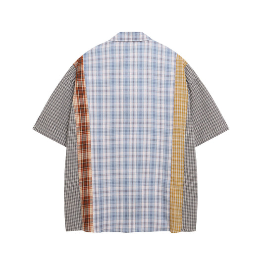 Summer Color Block Short Sleeve Shirt