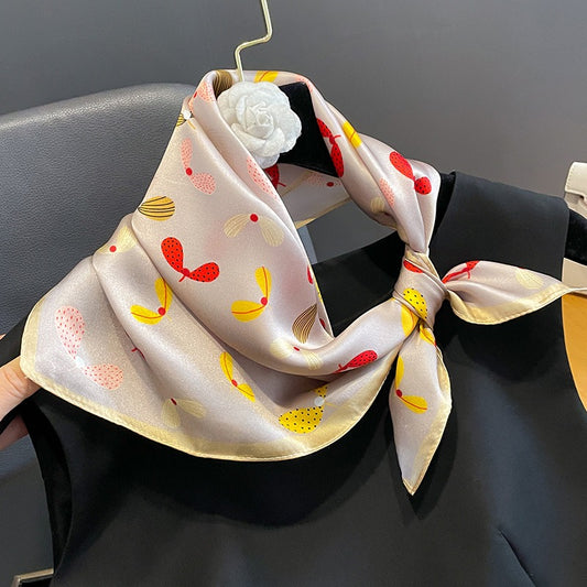 Playful Cashew Fashion Silk Square Scarf - Mulberry Silk