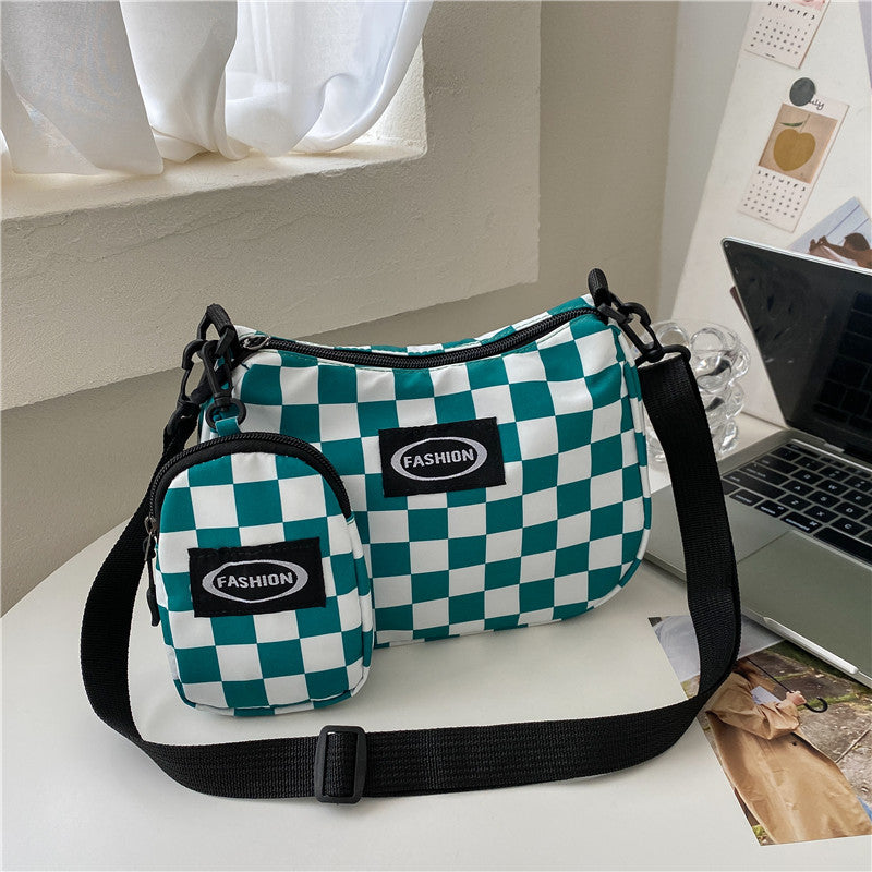 Harajuku Style Lattice Messenger Bag - Urban Chic