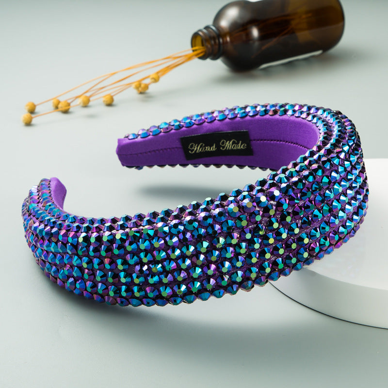 Super Flash Full Drill Wide Brimmed Headband