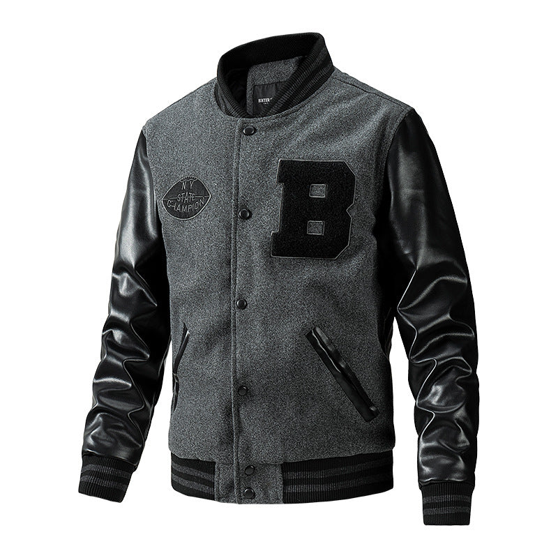 Men's Harajuku Style Cotton Baseball Jacket