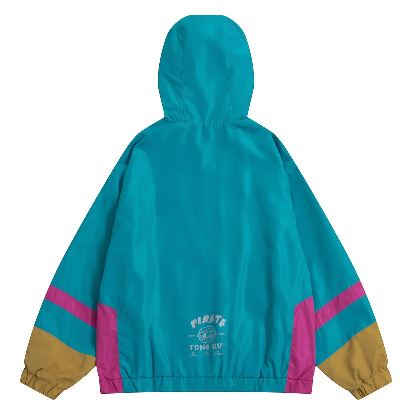 Color Block Hooded Pullover Jacket - Harajuku Style