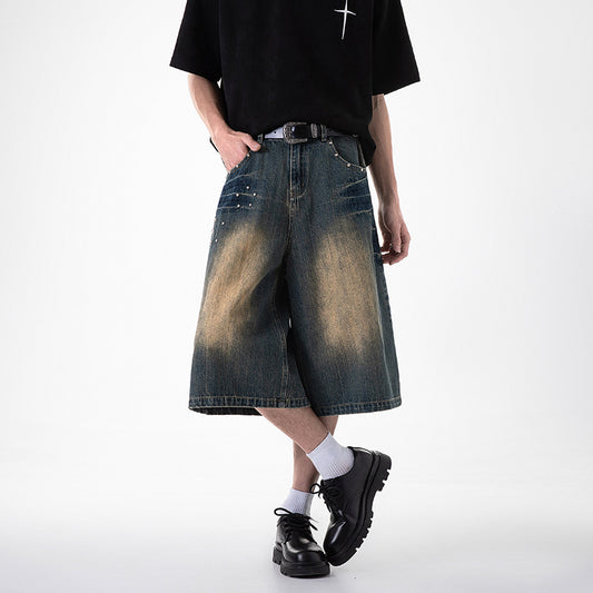 Playful Wide Leg Cropped Jeans - Harajuku Style